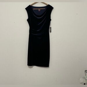NWT Vince Camuto Size 12 Dress,        Formal, Party, Evening, Navy, Velour
